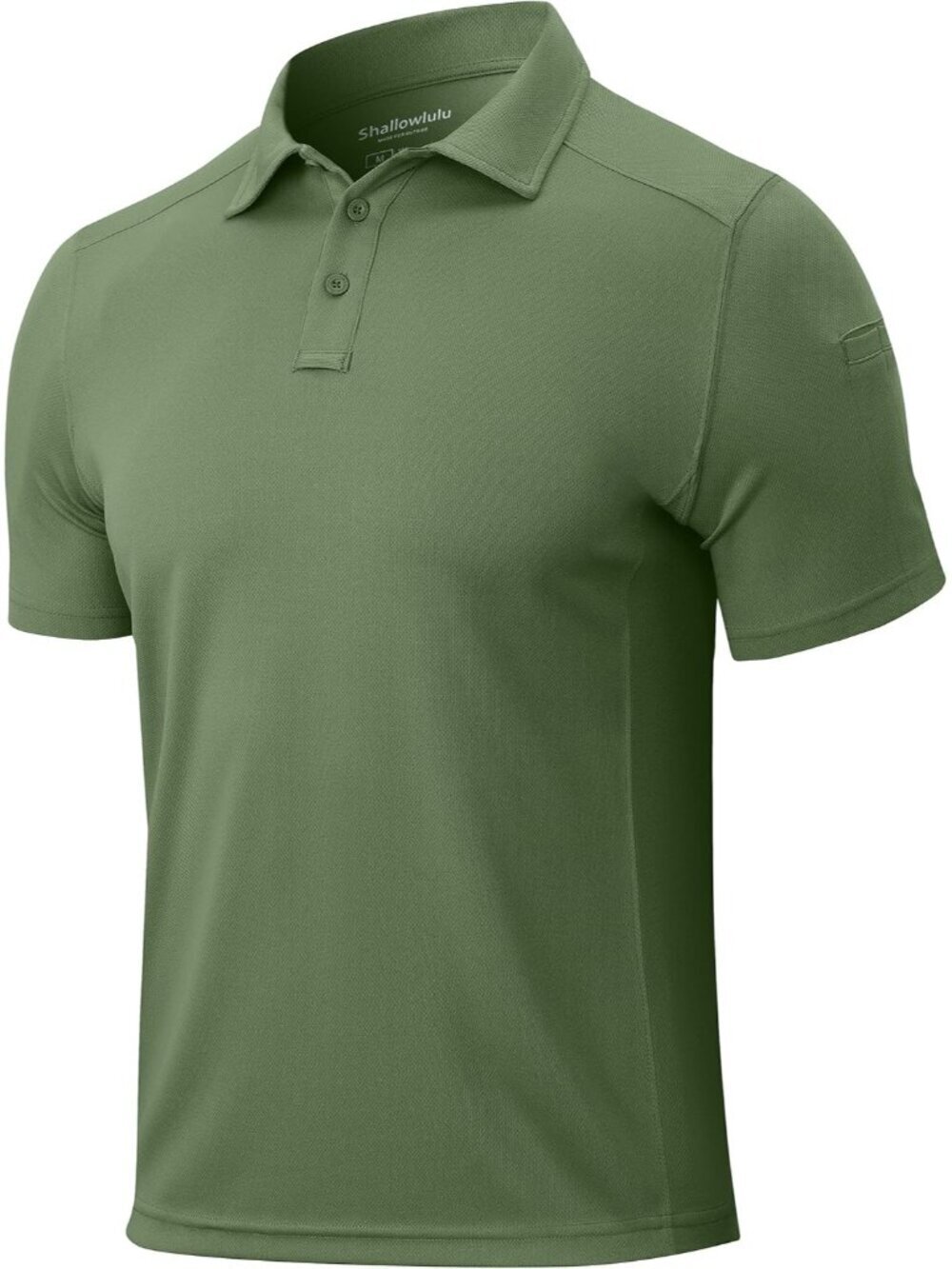 Men’sLight Green Quick Dry Tactical Polo Shirt Short Sleeve Casual Golf Top